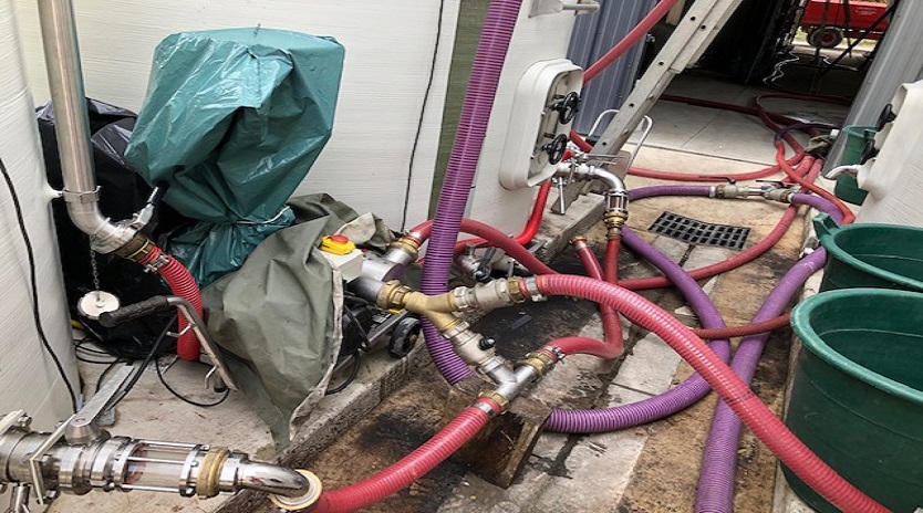 installation tuyauterie avant